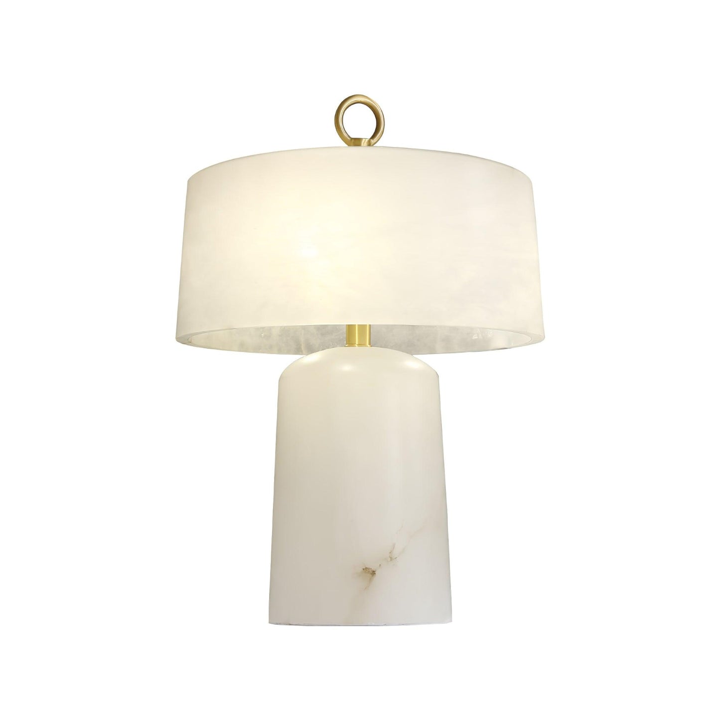 Aogashima Table Lamp | Marble & Brass | White & Brass