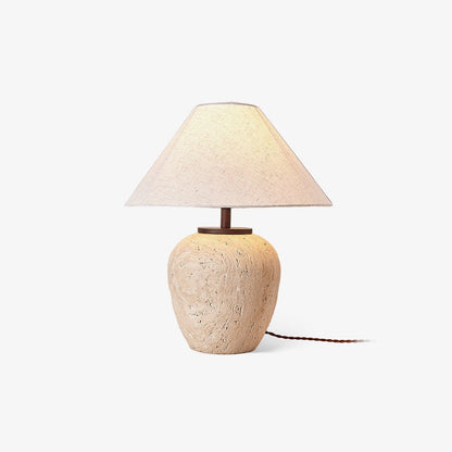 Aoji Table Lamp | Yellow Travertine | Beige