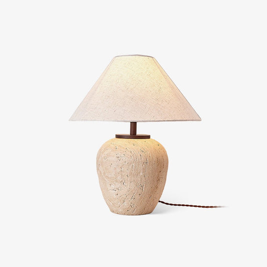 Aoji Table Lamp | Yellow Travertine | Beige