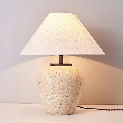 Aoji Table Lamp | Yellow Travertine | Beige
