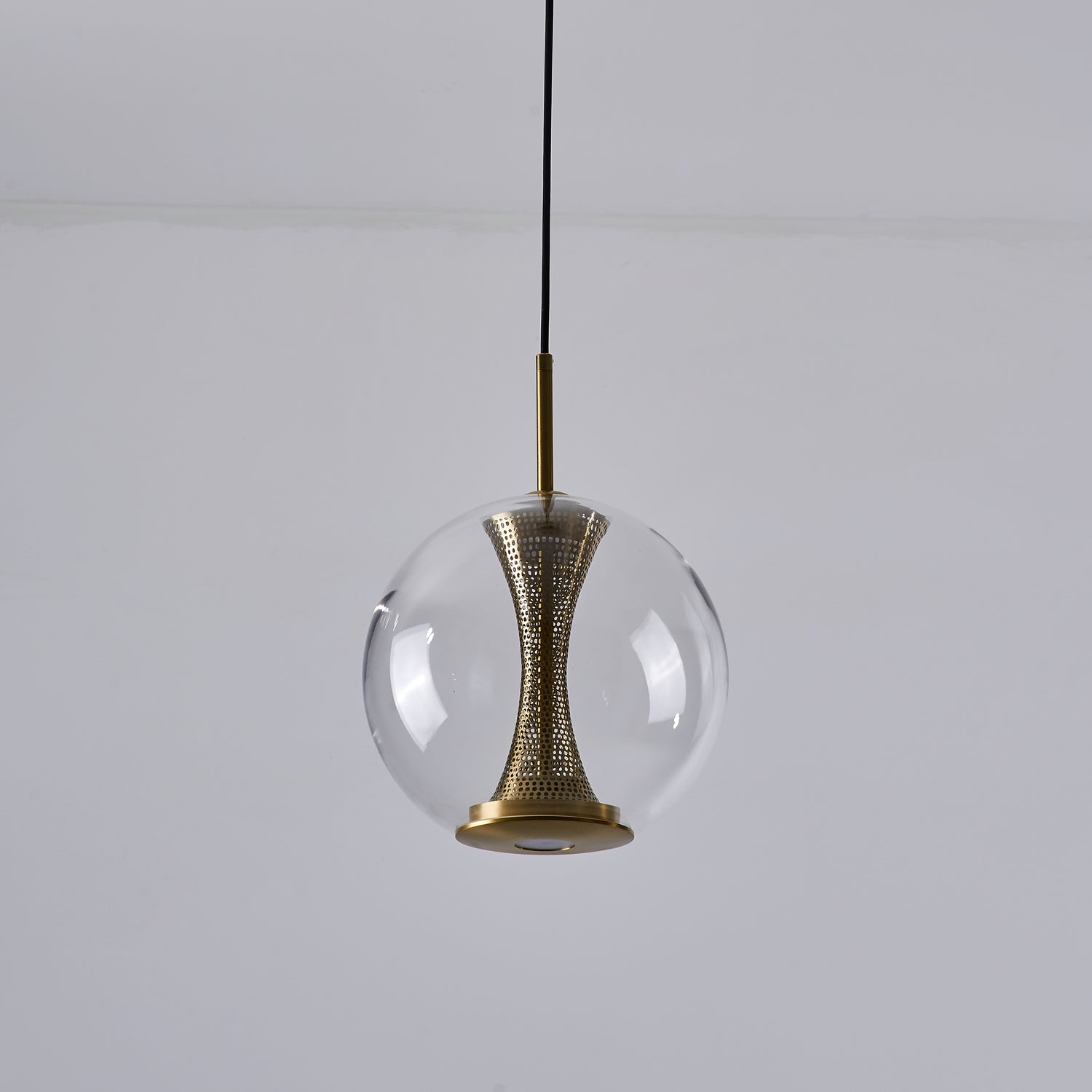 Apedo Pendant Light | Clear Glass & Metal | Gold Finish