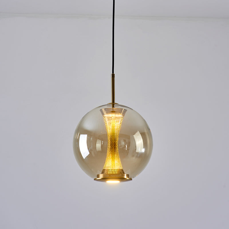 Apedo Pendant Light | Clear Glass & Metal | Gold Finish