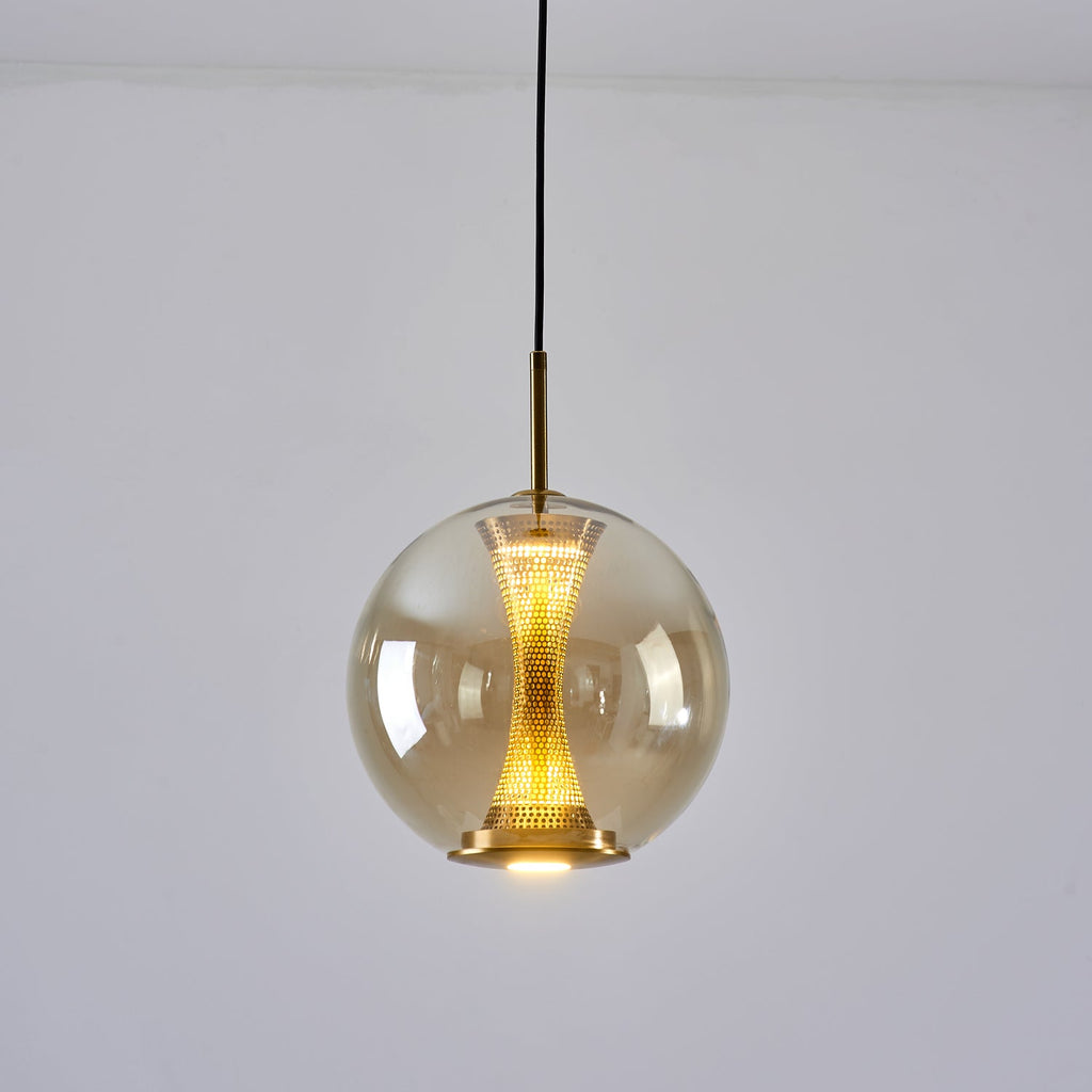 Apedo Pendant Light | Clear Glass & Metal | Gold Finish