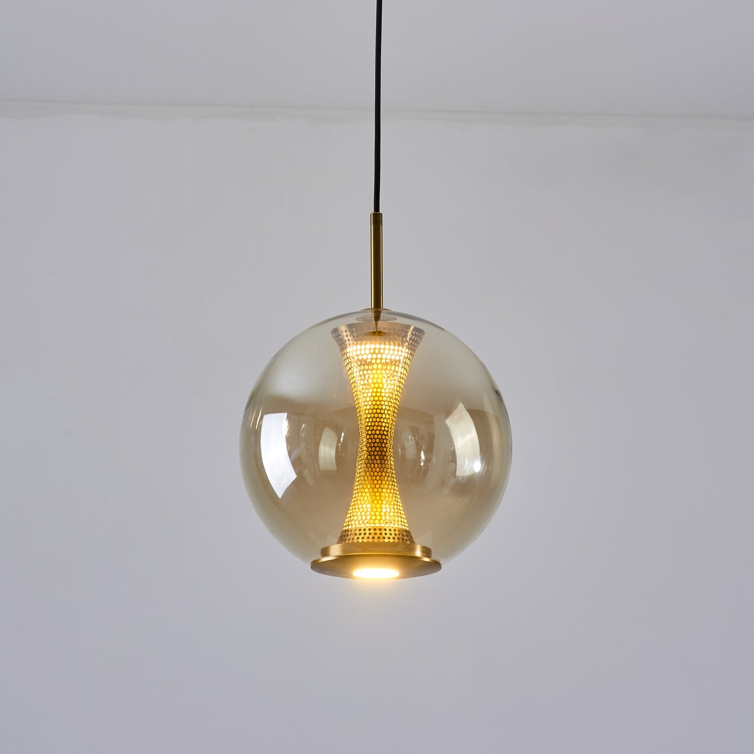 Apedo Pendant Light | Clear Glass & Metal | Gold Finish