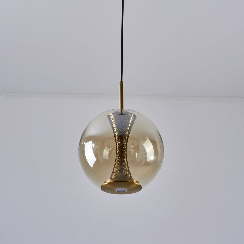Apedo Pendant Light | Clear Glass & Metal | Gold Finish