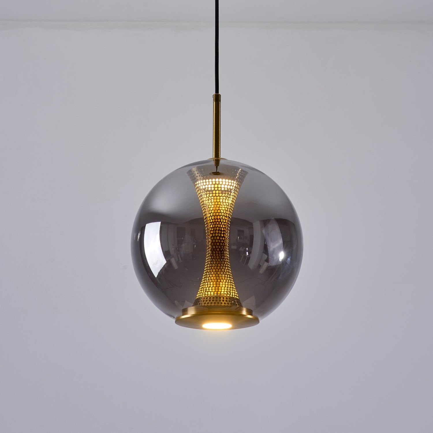 Apedo Pendant Light | Clear Glass & Metal | Gold Finish