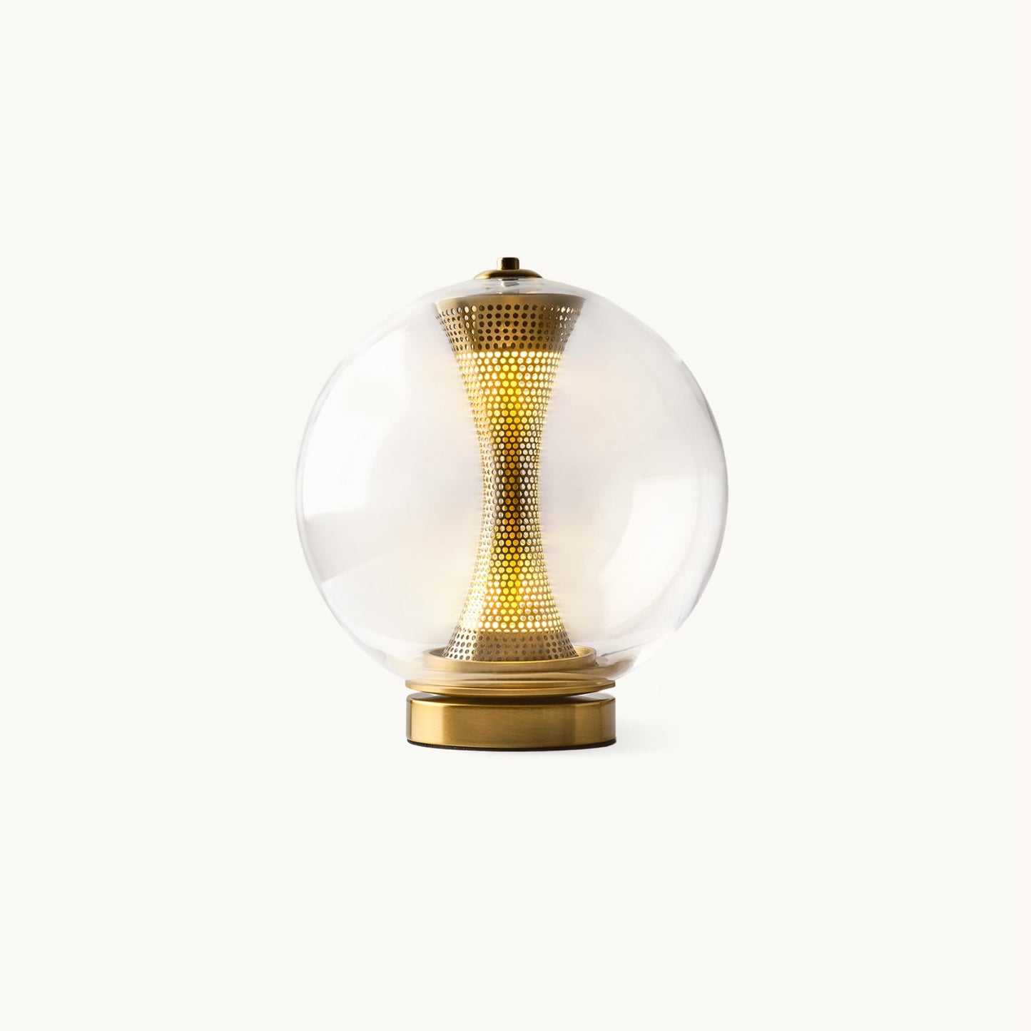 Apedo Table Lamp | Gold Metal & Clear Glass | Modern Design