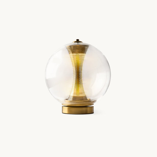 Apedo Table Lamp | Gold Metal & Clear Glass | Modern Design
