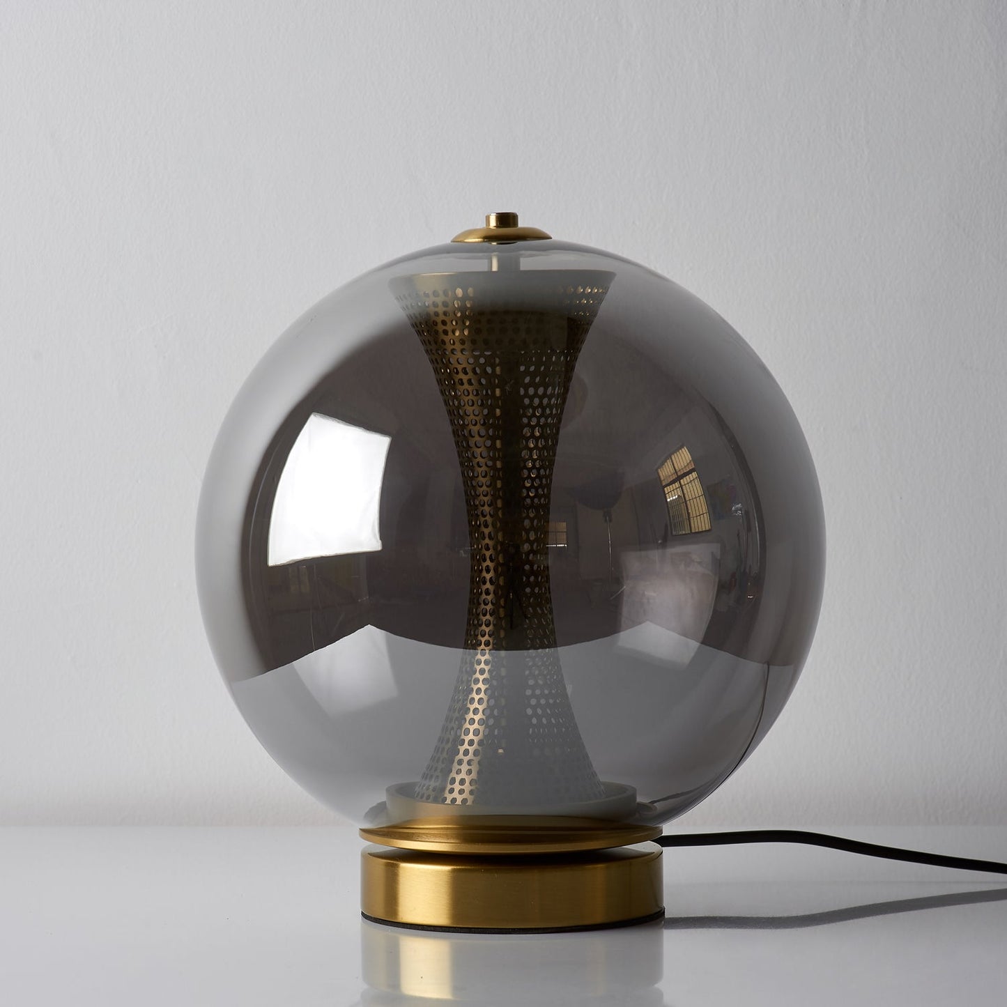 Apedo Table Lamp | Gold Metal & Clear Glass | Modern Design