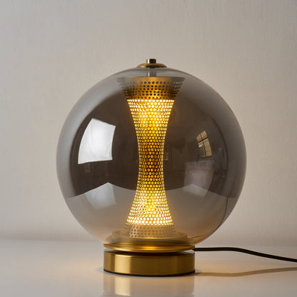 Apedo Table Lamp | Gold Metal & Clear Glass | Modern Design