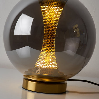 Apedo Table Lamp | Gold Metal & Clear Glass | Modern Design