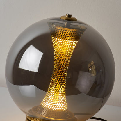 Apedo Table Lamp | Gold Metal & Clear Glass | Modern Design