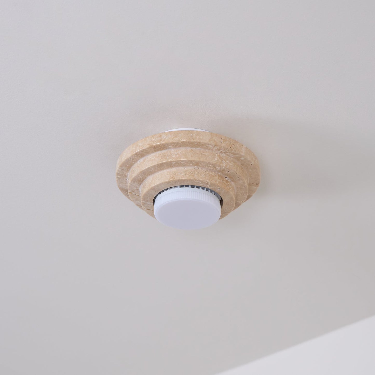 Aperture Ceiling Lamp | Yellow Travertine | Beige