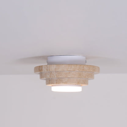 Aperture Ceiling Lamp | Yellow Travertine | Beige