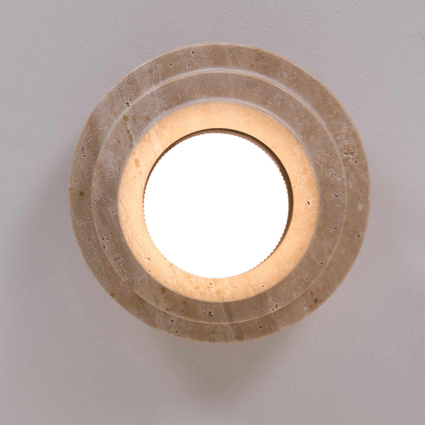 Aperture Ceiling Lamp | Yellow Travertine | Beige