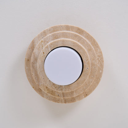 Aperture Ceiling Lamp | Yellow Travertine | Beige