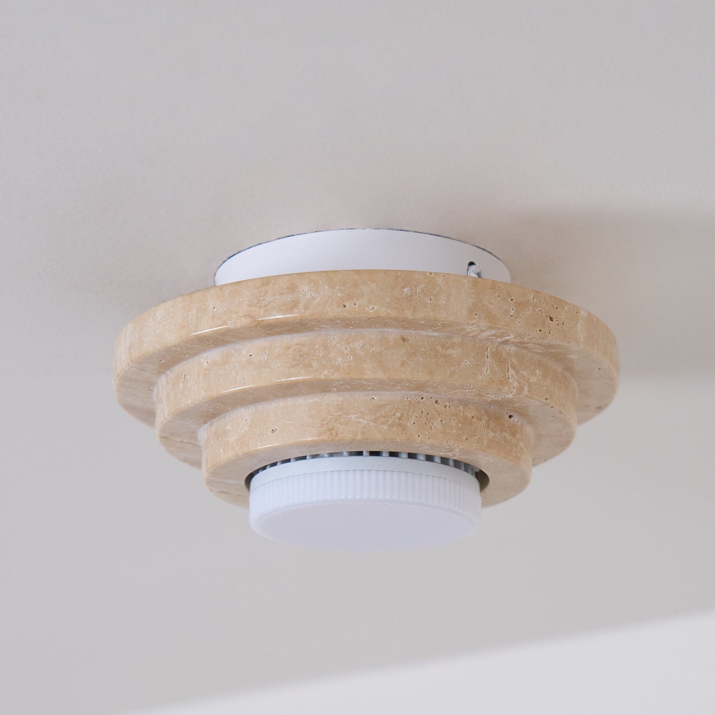 Aperture Ceiling Lamp | Yellow Travertine | Beige