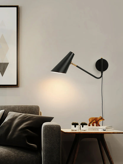 Apex Wall Sconce | Steel, Aluminum | Black, White, Gold