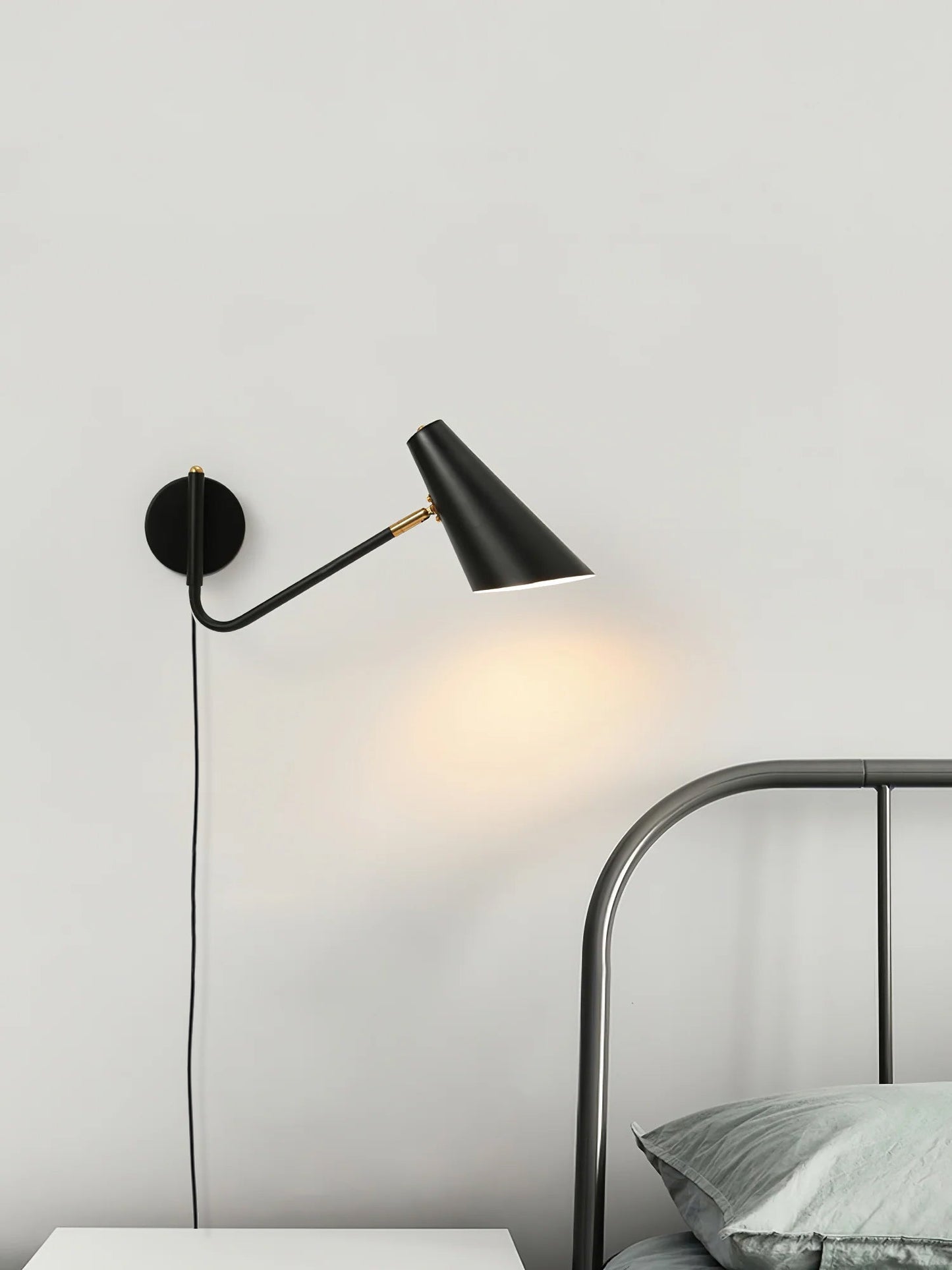 Apex Wall Sconce | Steel, Aluminum | Black, White, Gold