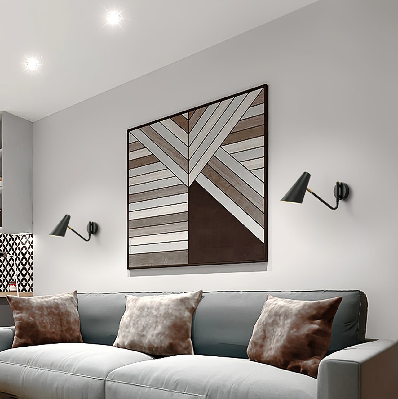 Apex Wall Sconce | Modern Minimalist Design | Black & Brass Finish