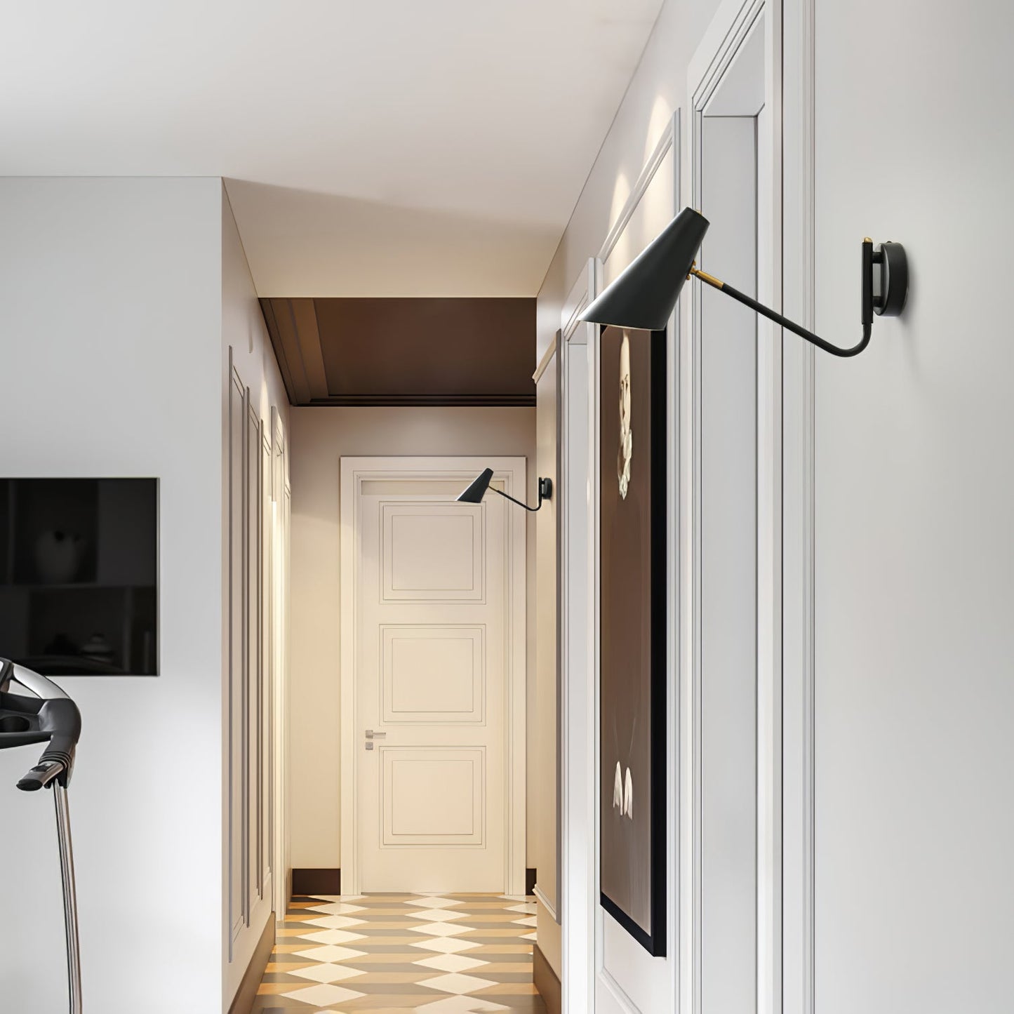 Apex Wall Sconce | Modern Minimalist Design | Black & Brass Finish