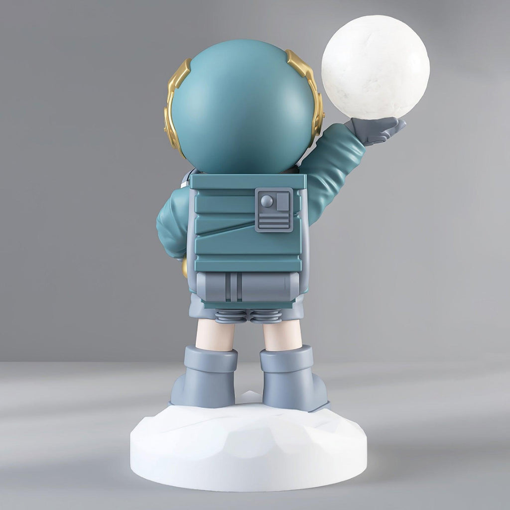 Apollo Astronaut Floor Lamp | Resin | Chrome, Gold, Blue