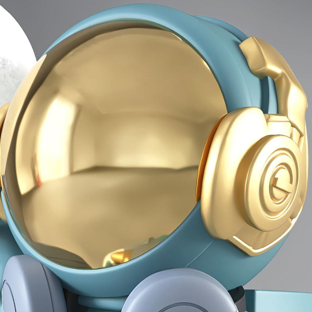 Apollo Astronaut Floor Lamp | Resin | Chrome, Gold, Blue