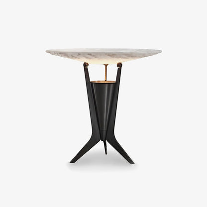 Aragon Table Lamp | Alabaster & Metal | Bronze & White