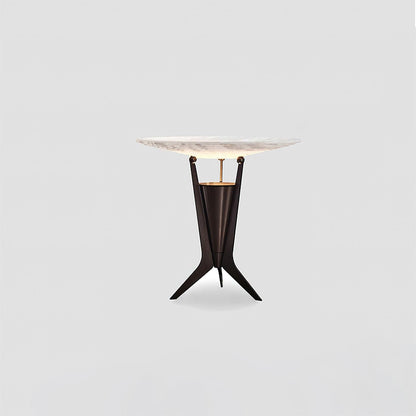 Aragon Table Lamp | Alabaster & Metal | Bronze & White