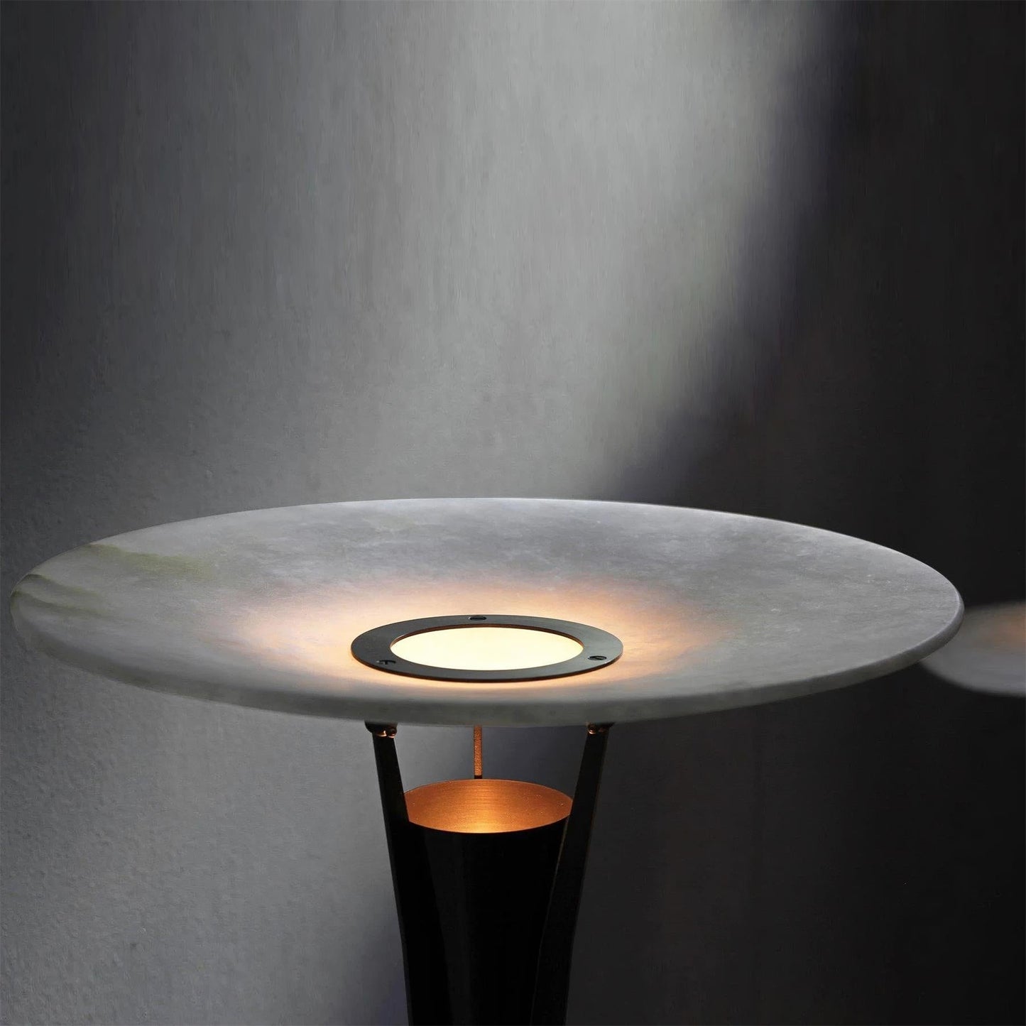 Aragon Table Lamp | Alabaster & Metal | Bronze & White