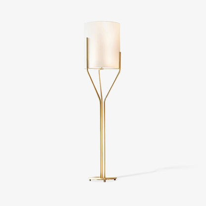 Arborescence Floor Lamp | Brass & Linen | Custom Height Options
