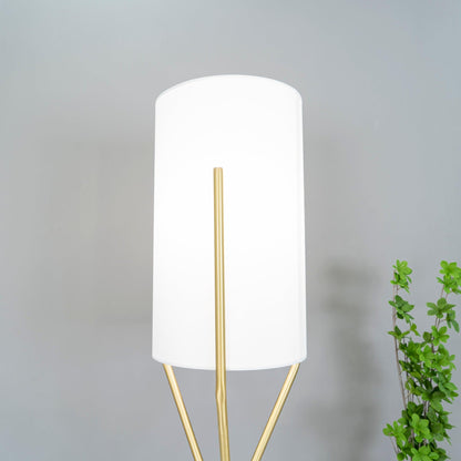 Arborescence Floor Lamp | Brass & Linen | Custom Height Options