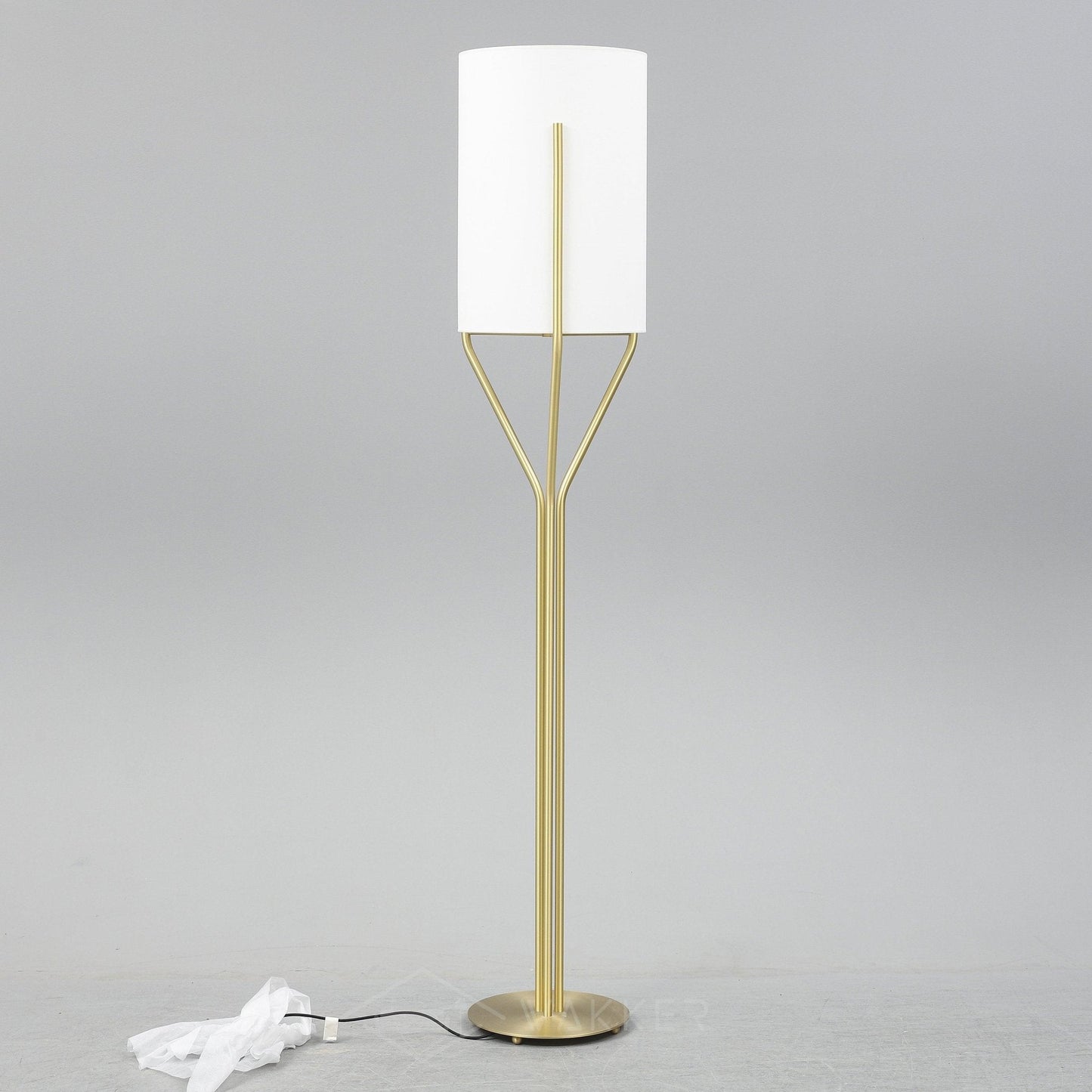 Arborescence Floor Lamp | Brass & Linen | Custom Height Options