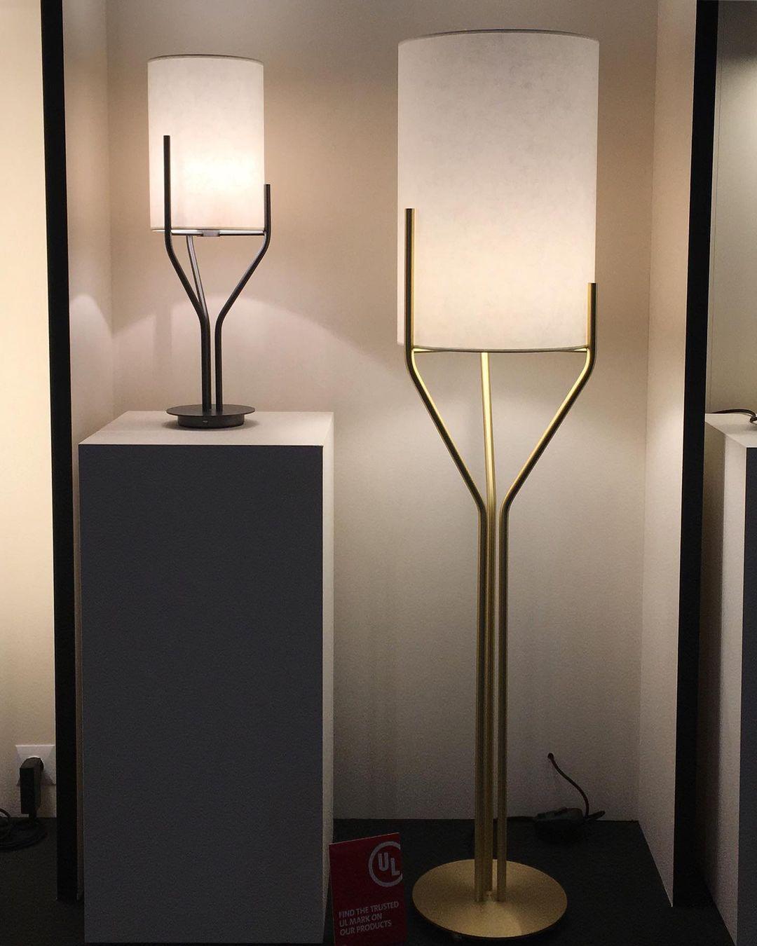 Arborescence Floor Lamp | Brass & Linen | Custom Height Options