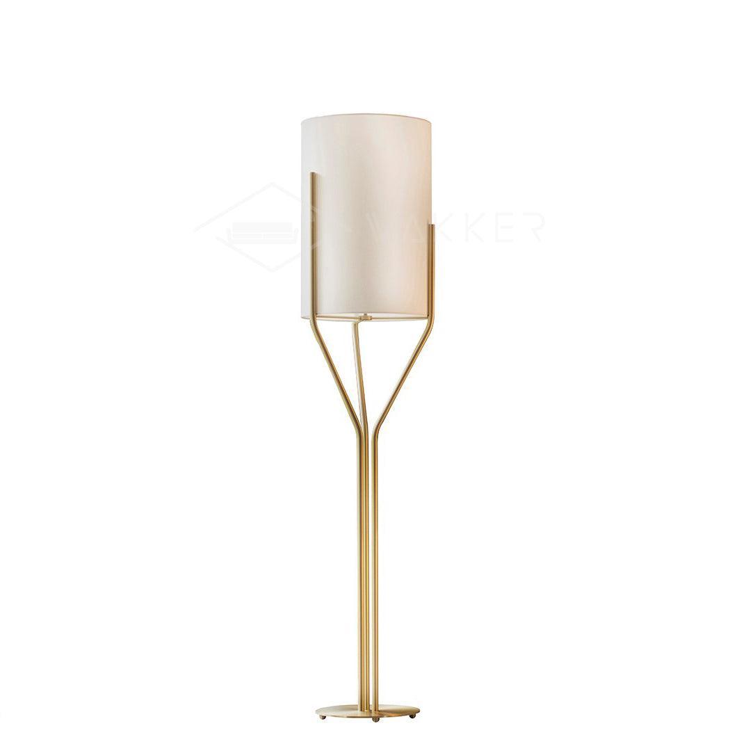 Arborescence Floor Lamp | Brass & Linen | Custom Height Options