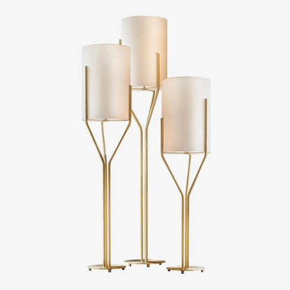Arborescence Floor Lamp | Brass & Linen | Custom Height Options