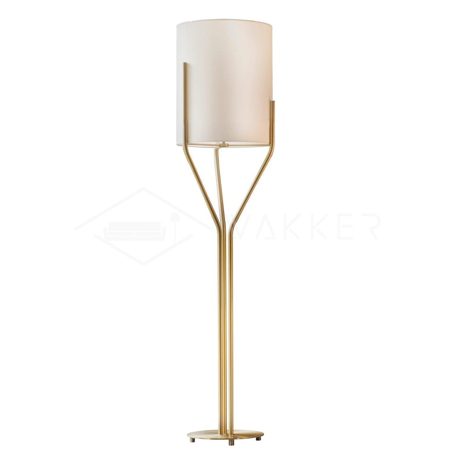 Arborescence Floor Lamp | Brass & Linen | Custom Height Options
