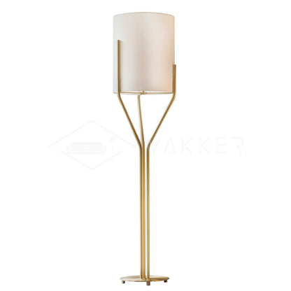 Arborescence Floor Lamp | Brass & Linen | Custom Height Options