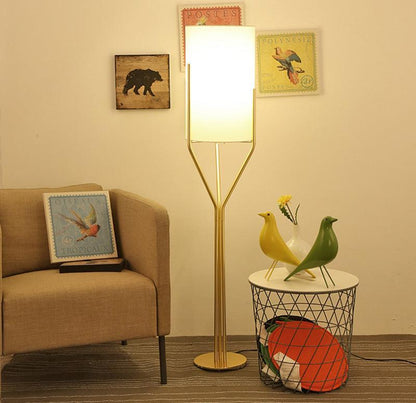 Arborescence Floor Lamp | Brass & Linen | Custom Height Options