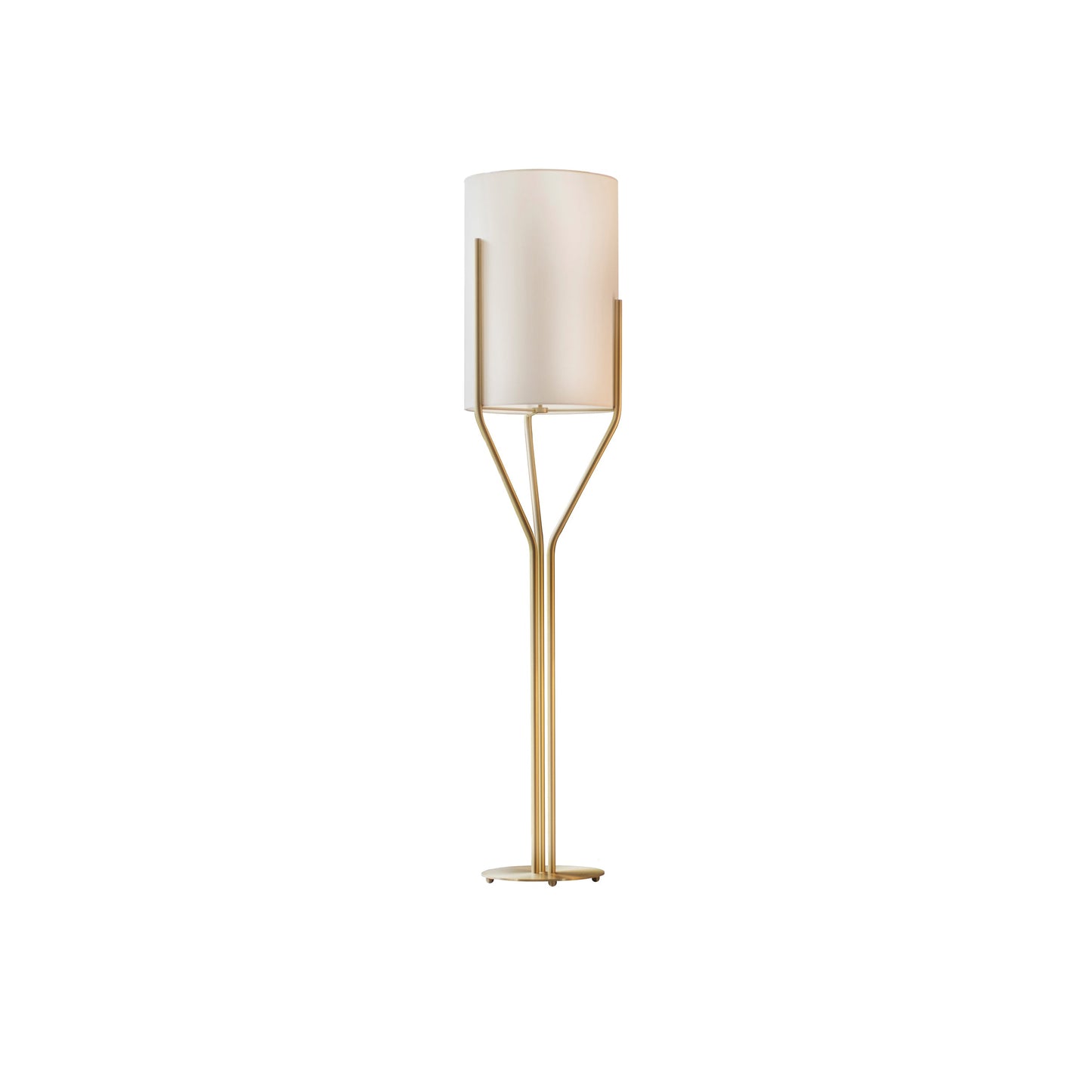 Arborescence Floor Lamp | Brass & Linen | Custom Height Options