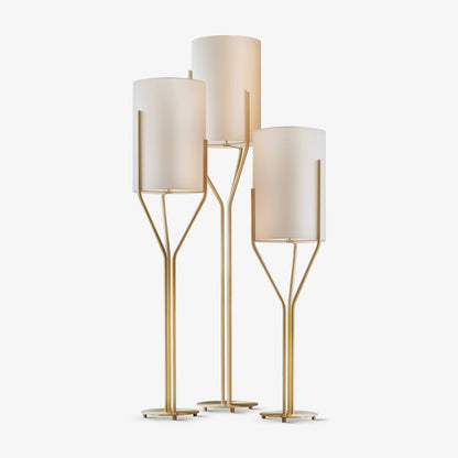 Arborescence Floor Lamp | Brass & Linen | Custom Height Options