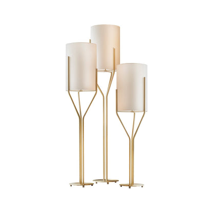 Arborescence Floor Lamp | Brass & Linen | Custom Height Options