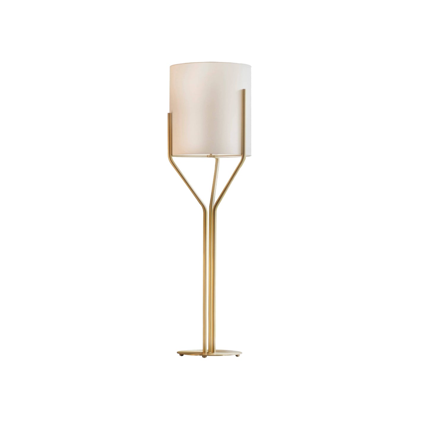 Arborescence Floor Lamp | Brass & Linen | Custom Height Options