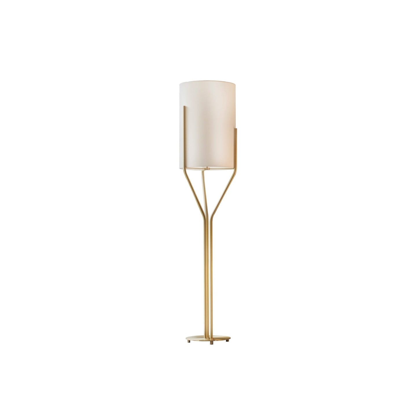 Arborescence Floor Lamp | Brass & Linen | Custom Height Options
