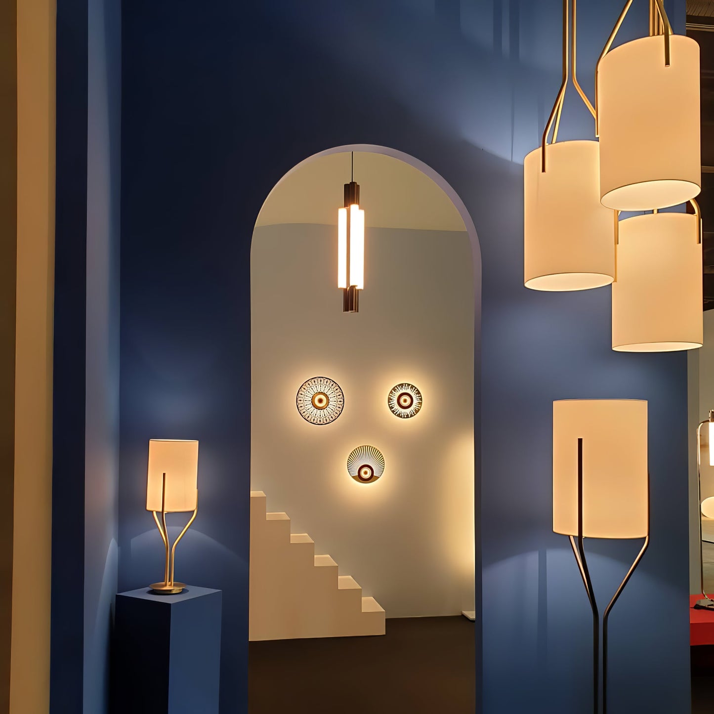 Arborescence Floor Lamp | Brass & Linen | Custom Height Options