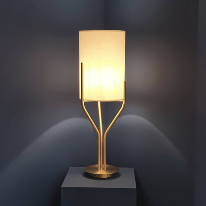 Arborescence Floor Lamp | Brass & Linen | Custom Height Options