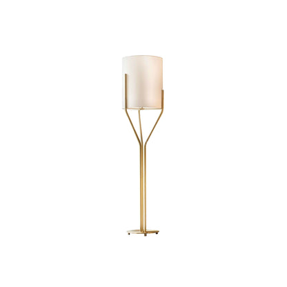 Arborescence Floor Lamp | Brass & Linen | Custom Height Options