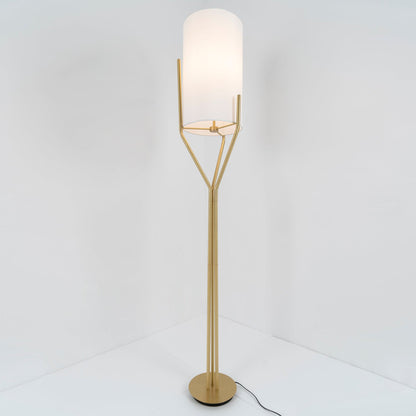 Arborescence Floor Lamp | Brass & Linen | Custom Height Options