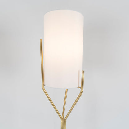 Arborescence Floor Lamp | Brass & Linen | Custom Height Options