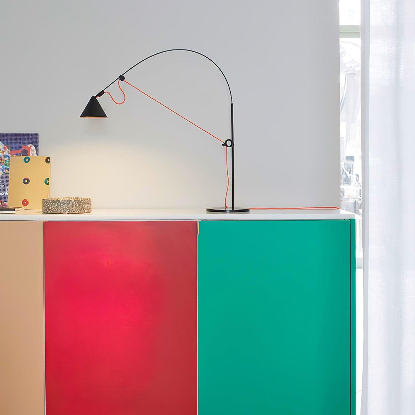 Ensure Black Table Lamp | Adjustable Height | Black